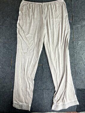 Victoria's Secret Wide-Leg Pajama Pants Beige XL